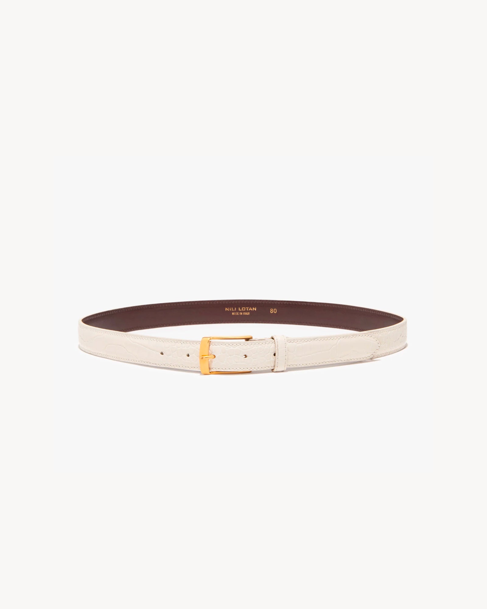 Dana Belt | Women's Croc-Embossed Leather Belt | Nili Lotan