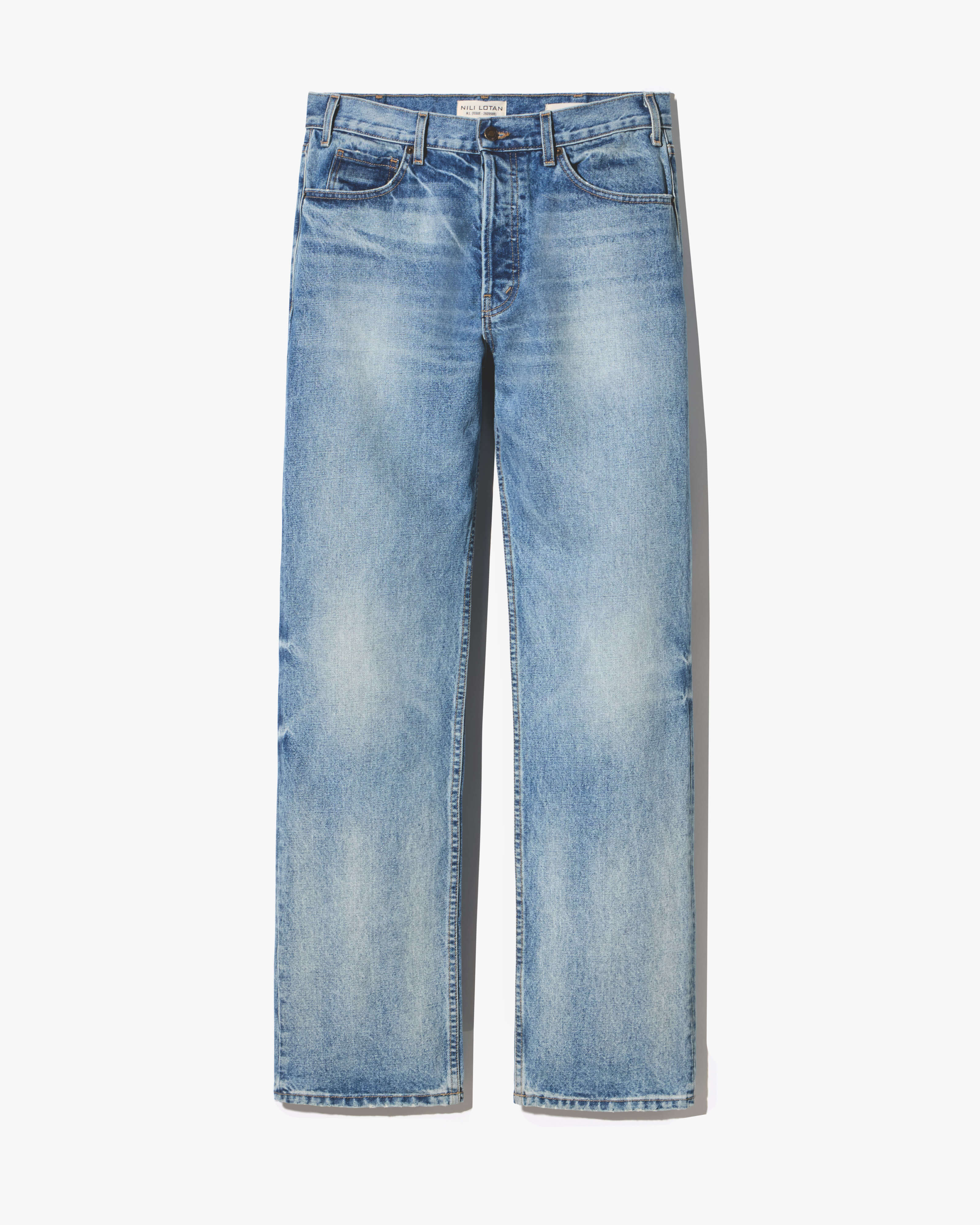 パンツ GalaabenD Ice blue Destroy Skinny Denim BILLIE JEAN | Men's Mid-Rise Straight Leg Japanese Denim | Nili Lotan