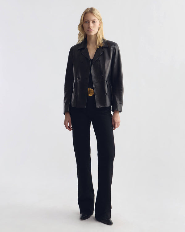 DORIAN LEATHER PEACOAT