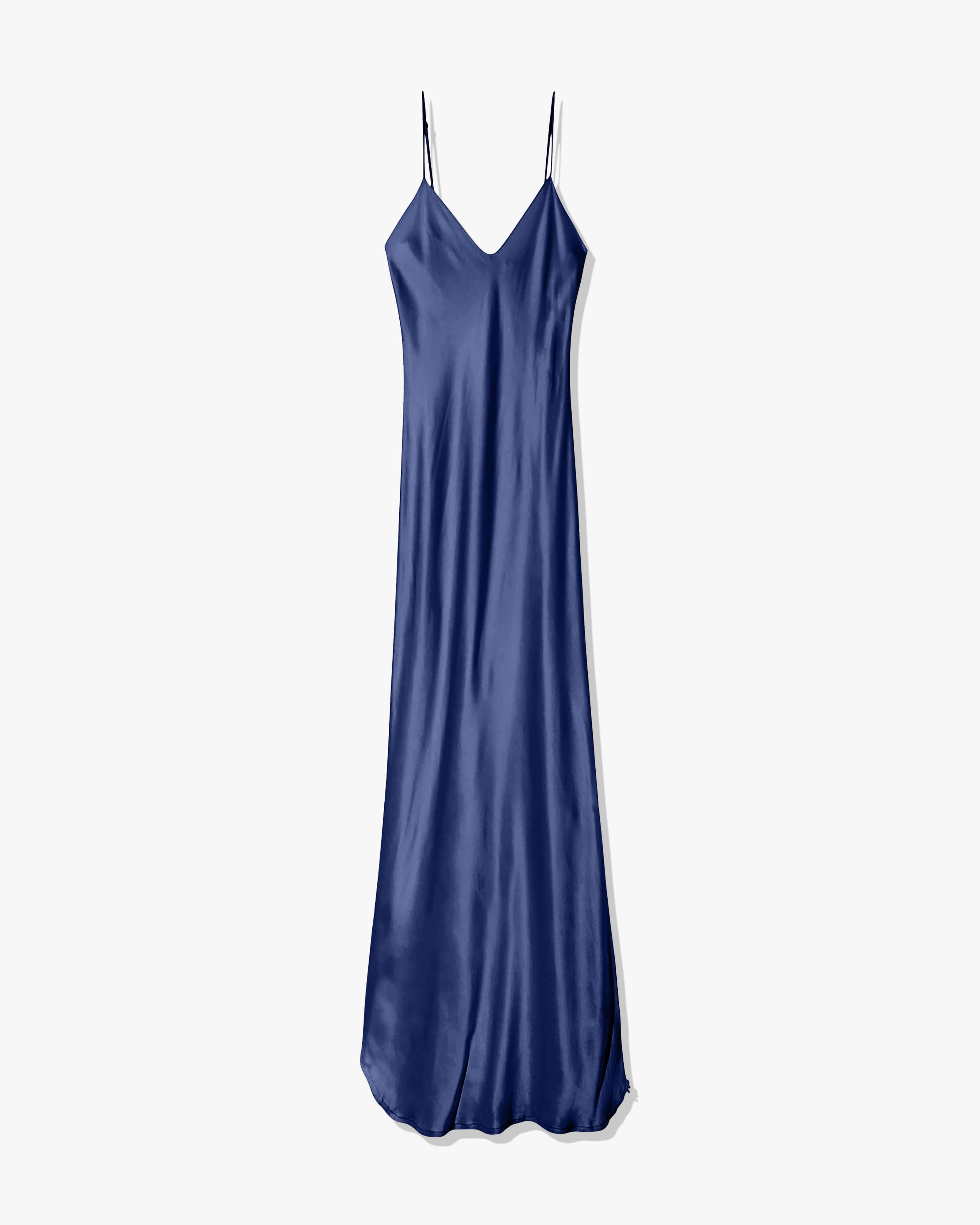 blue satin cami dress Nili Lotan Women's Silk Gown Sapphire, XL Silk dress light blue