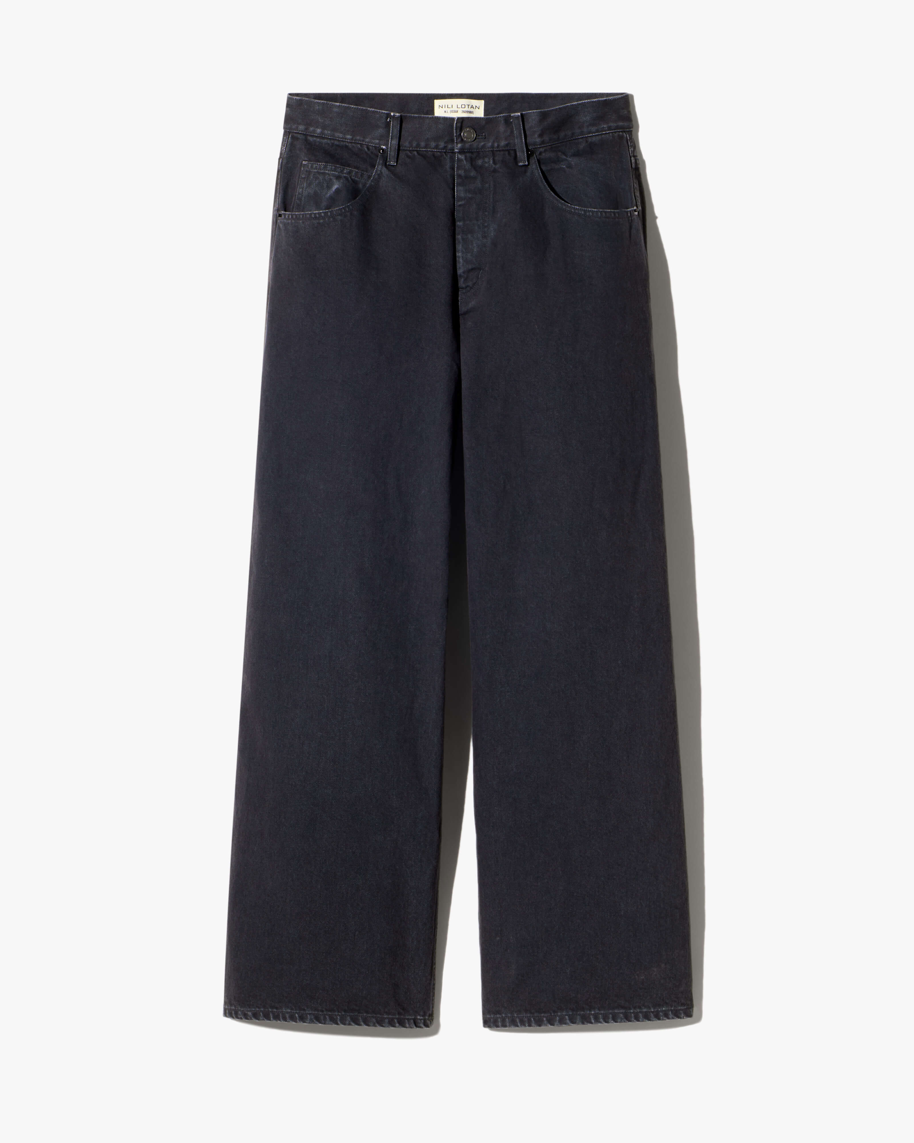 パンツ NKNIT denim high waist long pants black Terese Denim Pant | Women's Wide Leg Denim Jeans | Nili Lotan