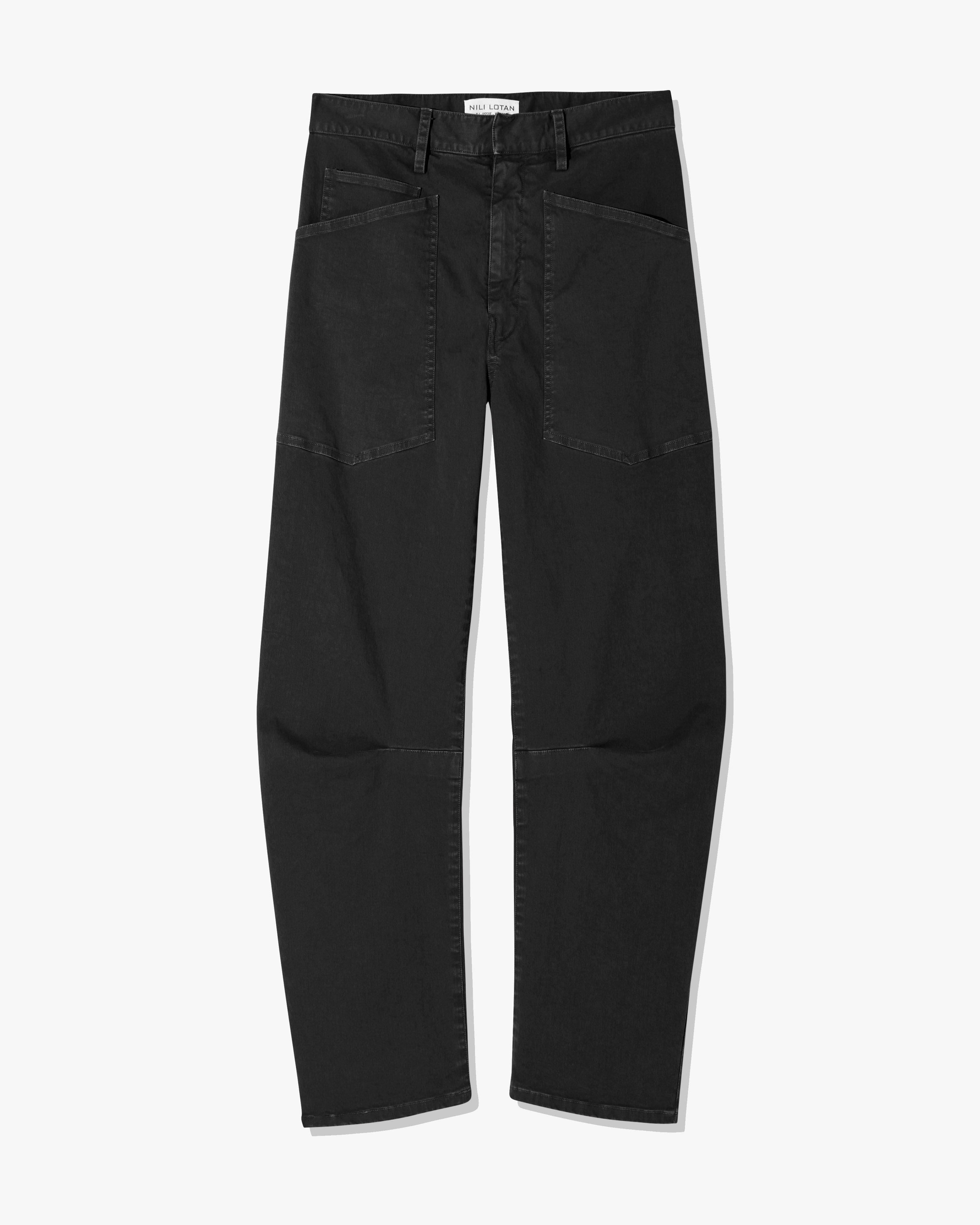 Shon Cotton Pant | Women's Carbon Barrel Leg Pant | Nili Lotan