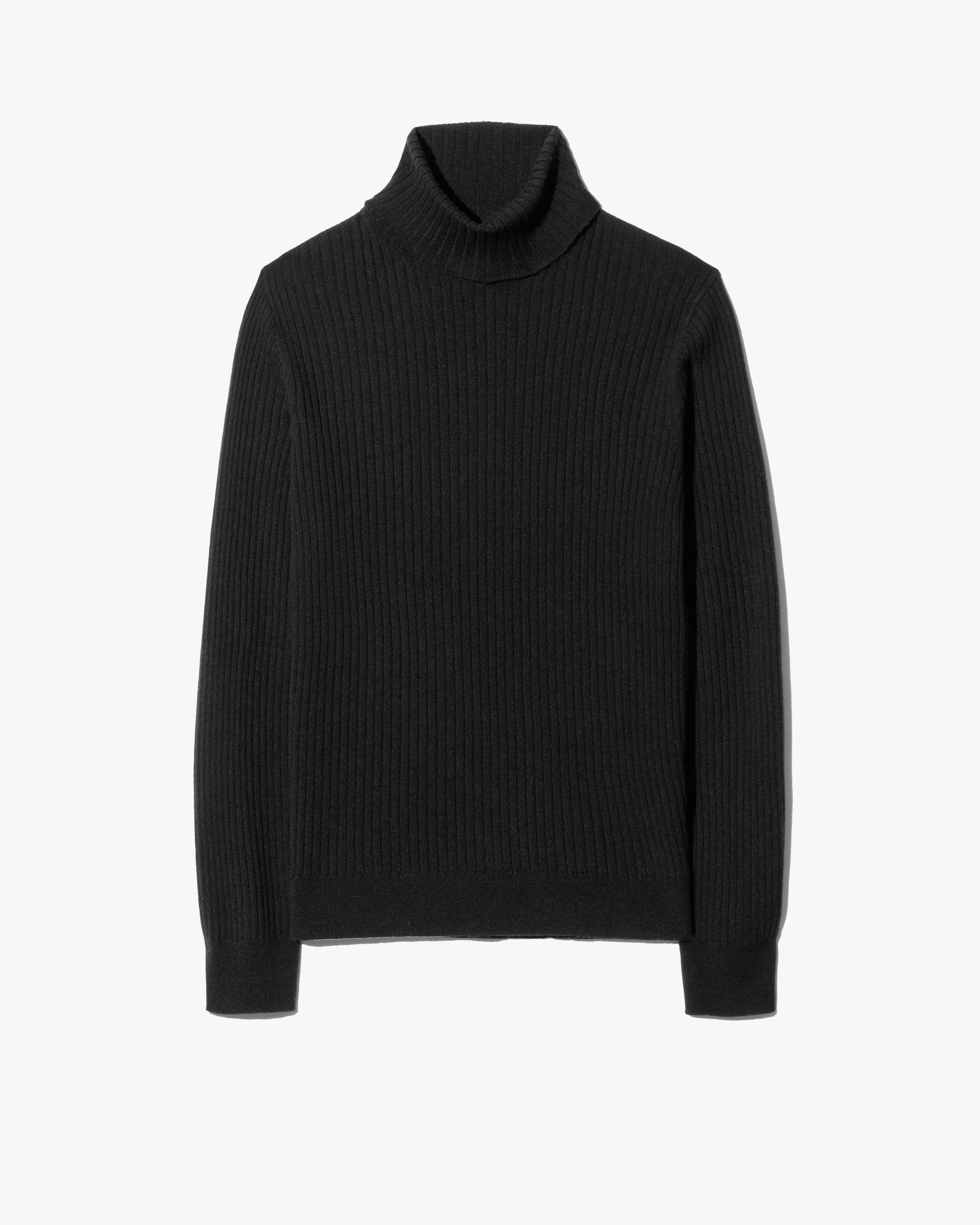 COLE CASHMERE TURTLENECK SWEATER | Men's Slim-Fit Ribbed Rollneck