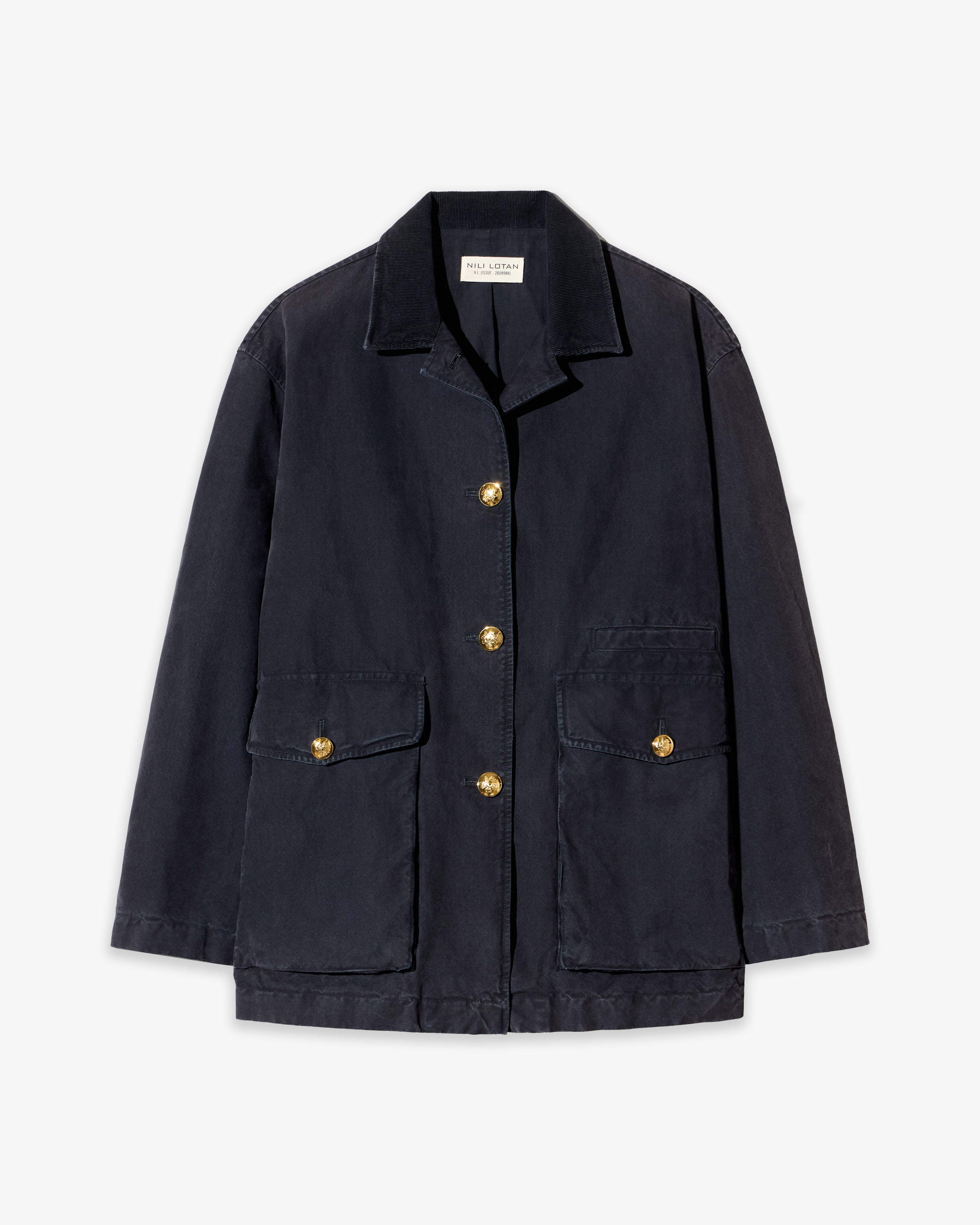 NICENESS COVEY INDIA コットンウォッシャブルチノブルゾン L NICENESS L.Days Dark Brown