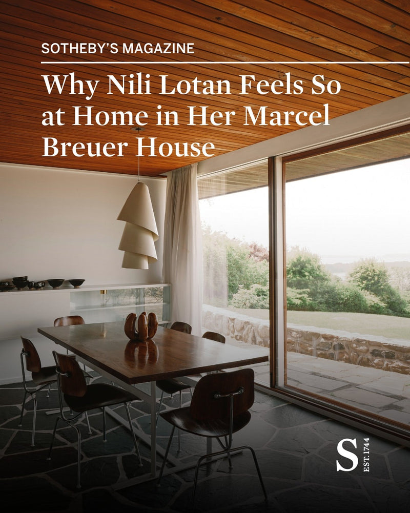 Cover of Sotheby's Magazine featuring Nili Lotan's Marcel Breuer house.