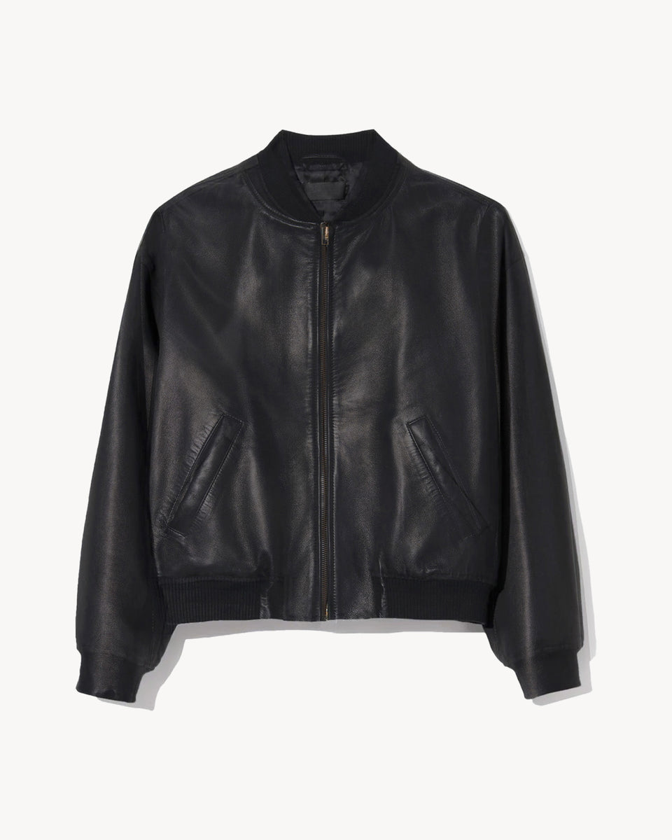DRAVA LEATHER JACKET IN BLACK