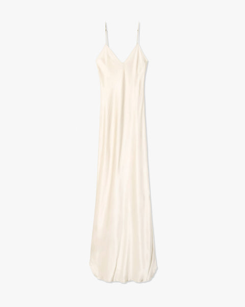 Nili Lotan Women's Cami Silk Gown Ivory, XL