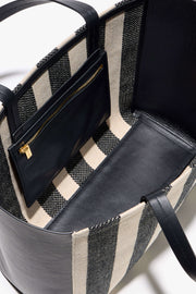 MEDIUM KEITH BAG WITH COMBO IN BLACK/NATURAL STRIPE