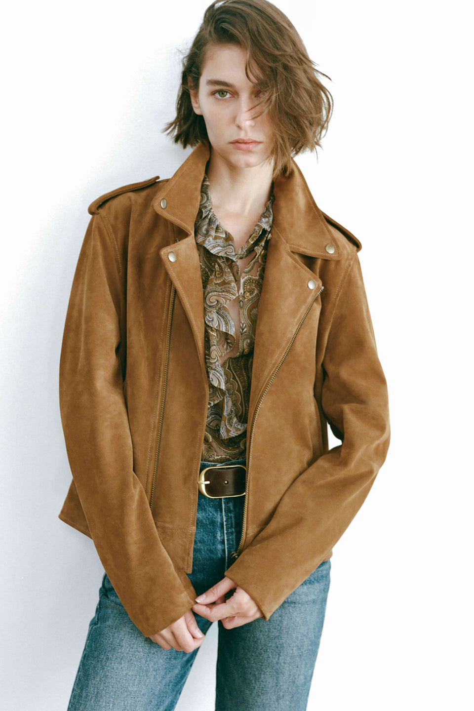 EVEL BIKER SUEDE JACKET IN MARTORA