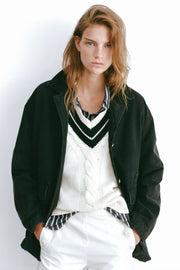 DEVIN COTTON COAT IN MIDNIGHT