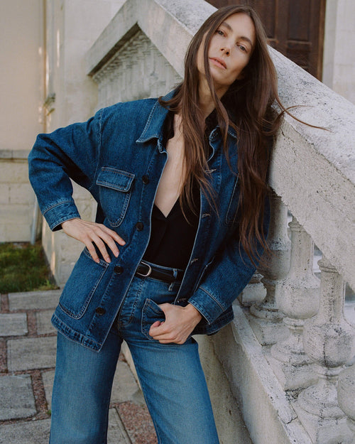 ALASTAIR DENIM JACKET IN SIMON WASH