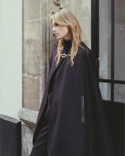 ARIANNA CAPE IN DARK NAVY