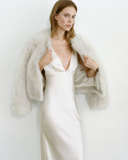 BIONCA SILK DRESS IN PEARL