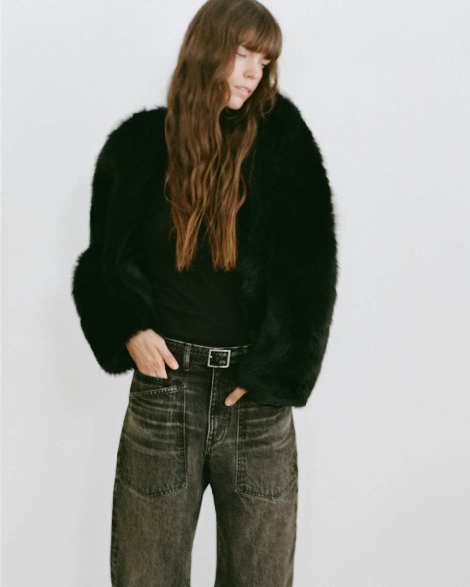 ELAN SHEARLING JACKET IN BLACK
