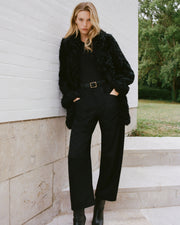 JOSIE SHEARLING COAT IN BLACK