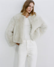 ELAN SHEARLING JACKET IN IVORY