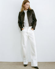 CHARLY LEATHER JACKET IN ESPRESSO