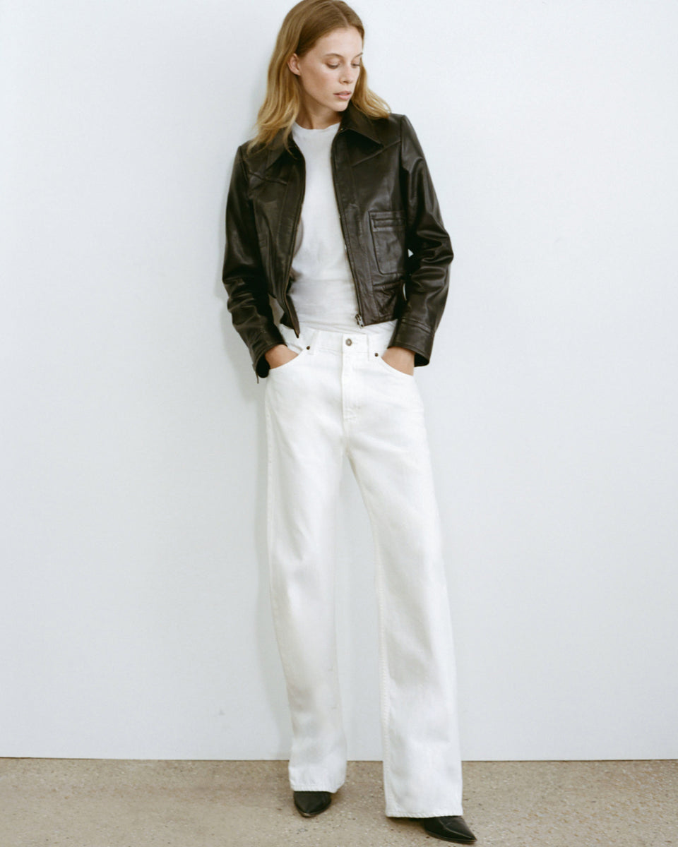 CHARLY LEATHER JACKET IN ESPRESSO