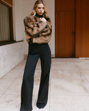 ELAN SHEARLING JACKET IN CAMEL/BROWN