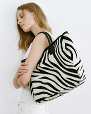 FREDDIE BAG IN IVORY/BLACK ZEBRA PRINT