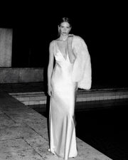 BIONCA SILK DRESS IN PEARL