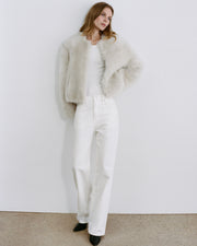 ELAN SHEARLING JACKET IN IVORY