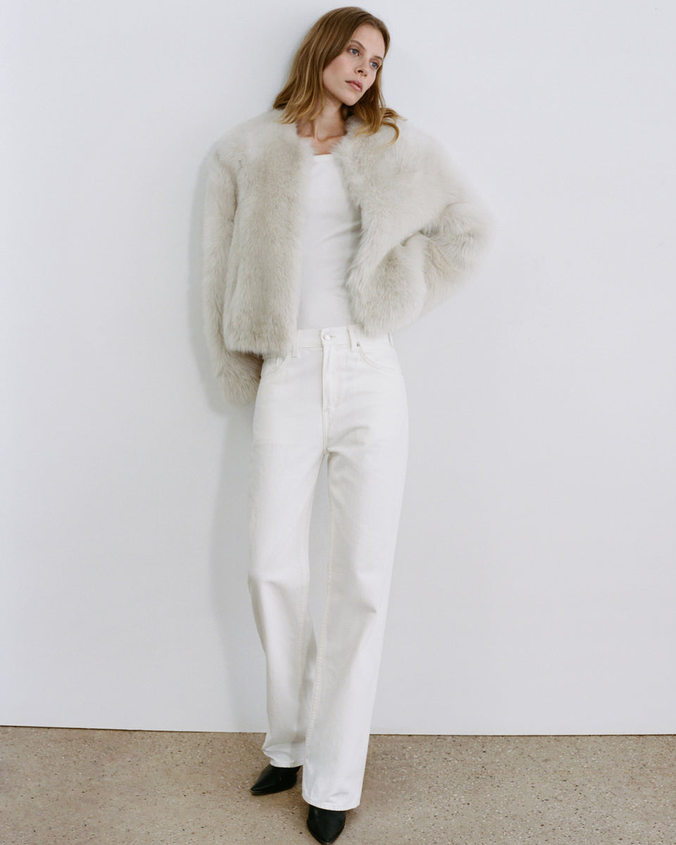 ELAN SHEARLING JACKET IN IVORY