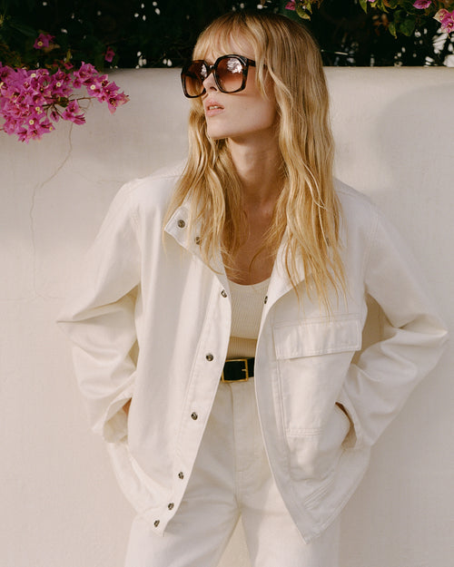 MARILOU DENIM JACKET IN CREAM