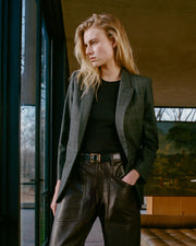 DIANE BLAZER IN ESPRESSO CHECK