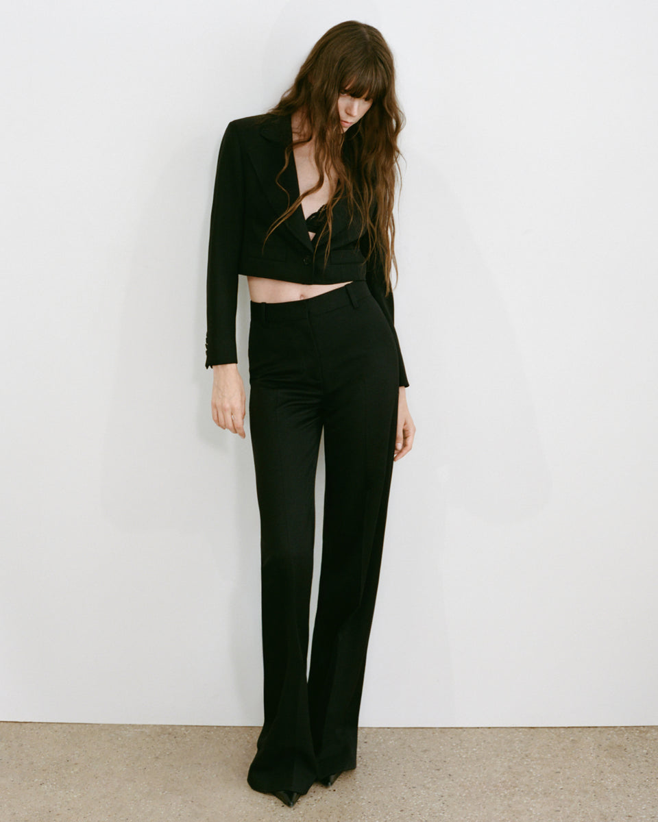 RIVERS WOOL PANT IN BLACK