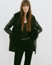 SEFA LEATHER JACKET IN BLACK