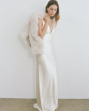 BIONCA SILK DRESS IN PEARL