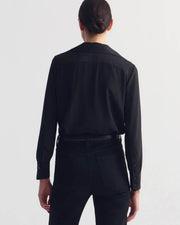 JOXE SILK BLOUSE IN BLACK
