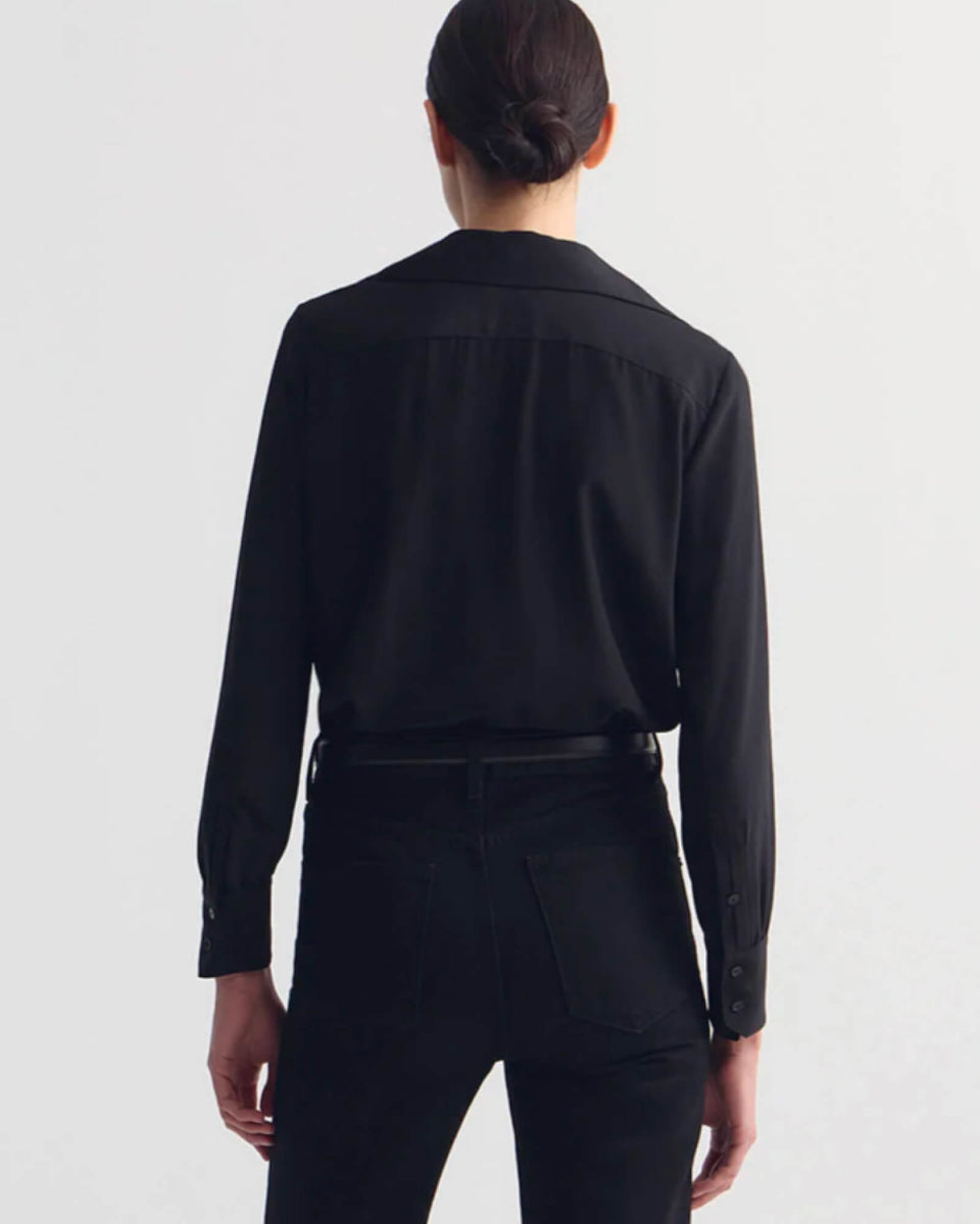 JOXE SILK BLOUSE IN BLACK