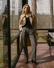 ALPHONSE WOOL PANT IN HEATHER GREY