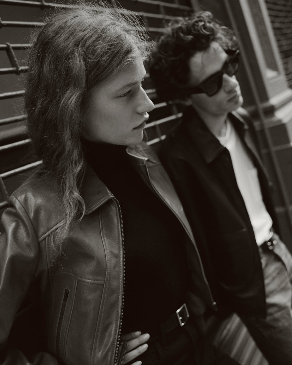 SUE LEATHER JACKET IN COGNAC