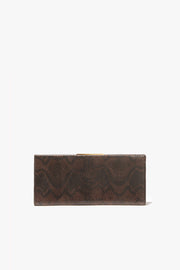 ANJELICA CLUTCH IN ESPRESSO/BLACK SNAKE SKIN