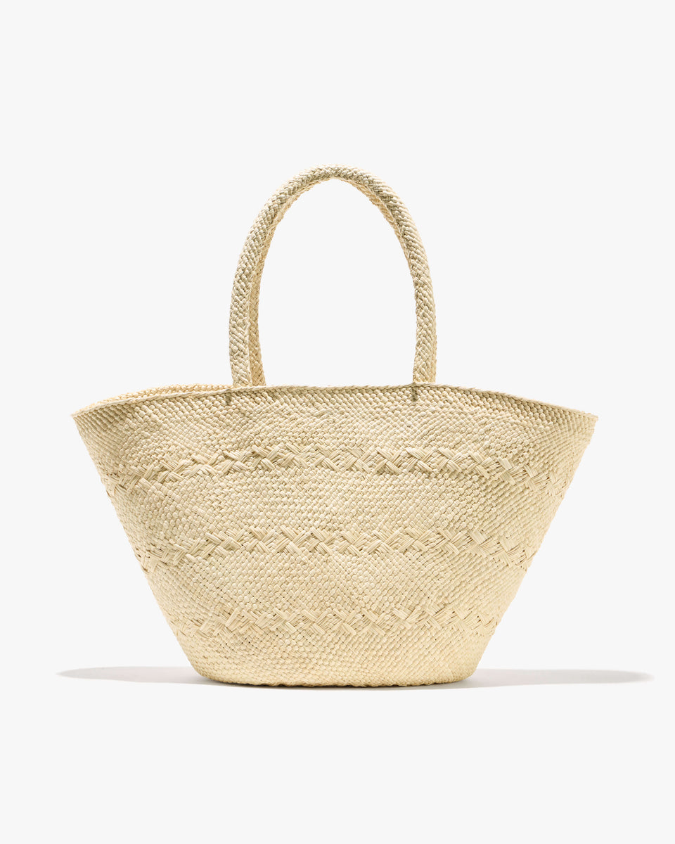 MEDIUM  FAYE RAFFIA BAG IN NATURAL