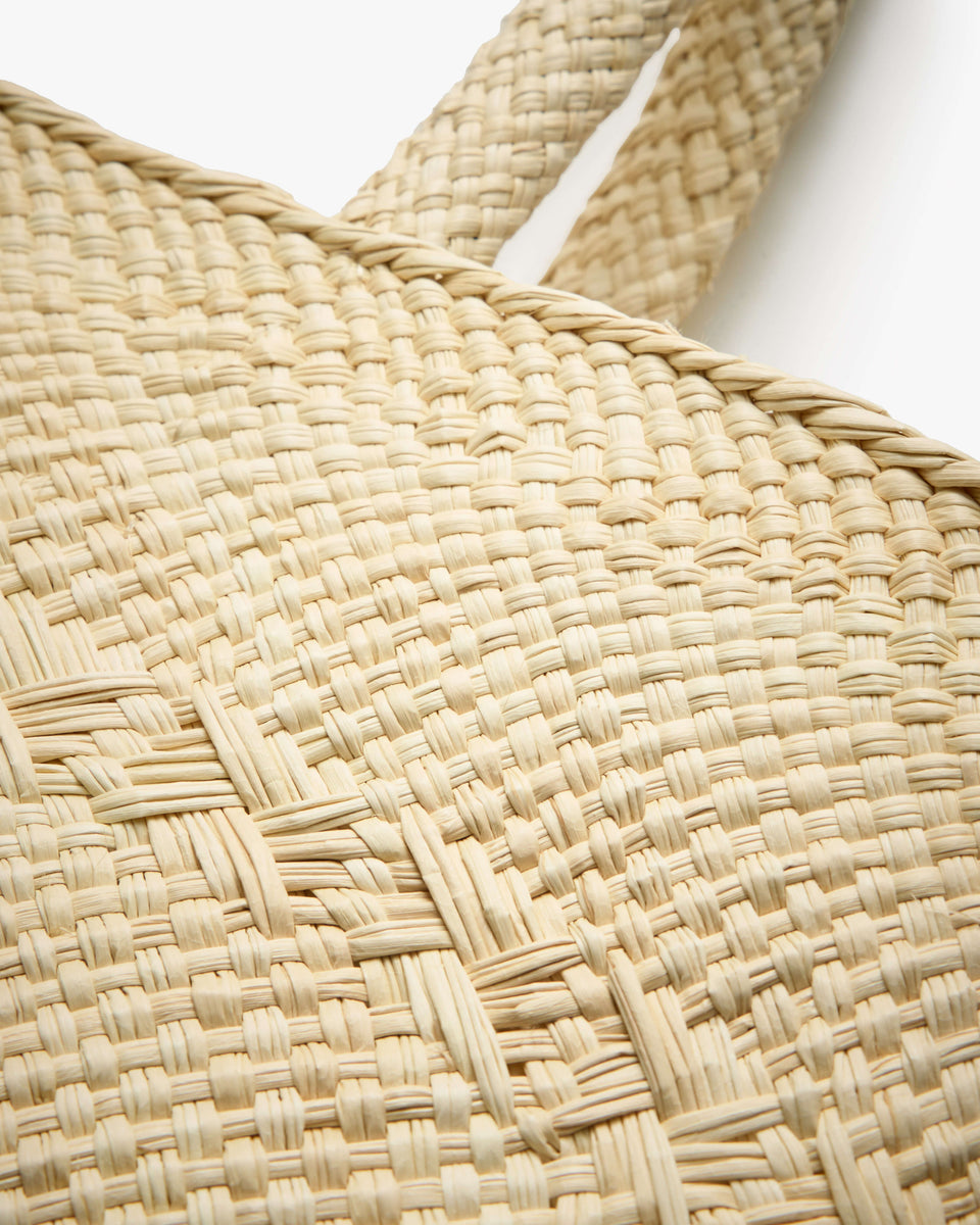 MEDIUM  FAYE RAFFIA BAG IN NATURAL