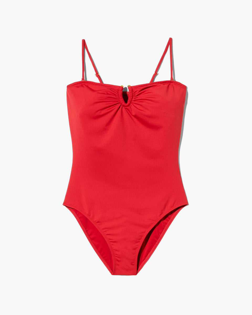 ONE PIECE BATHING SUIT IN RED
