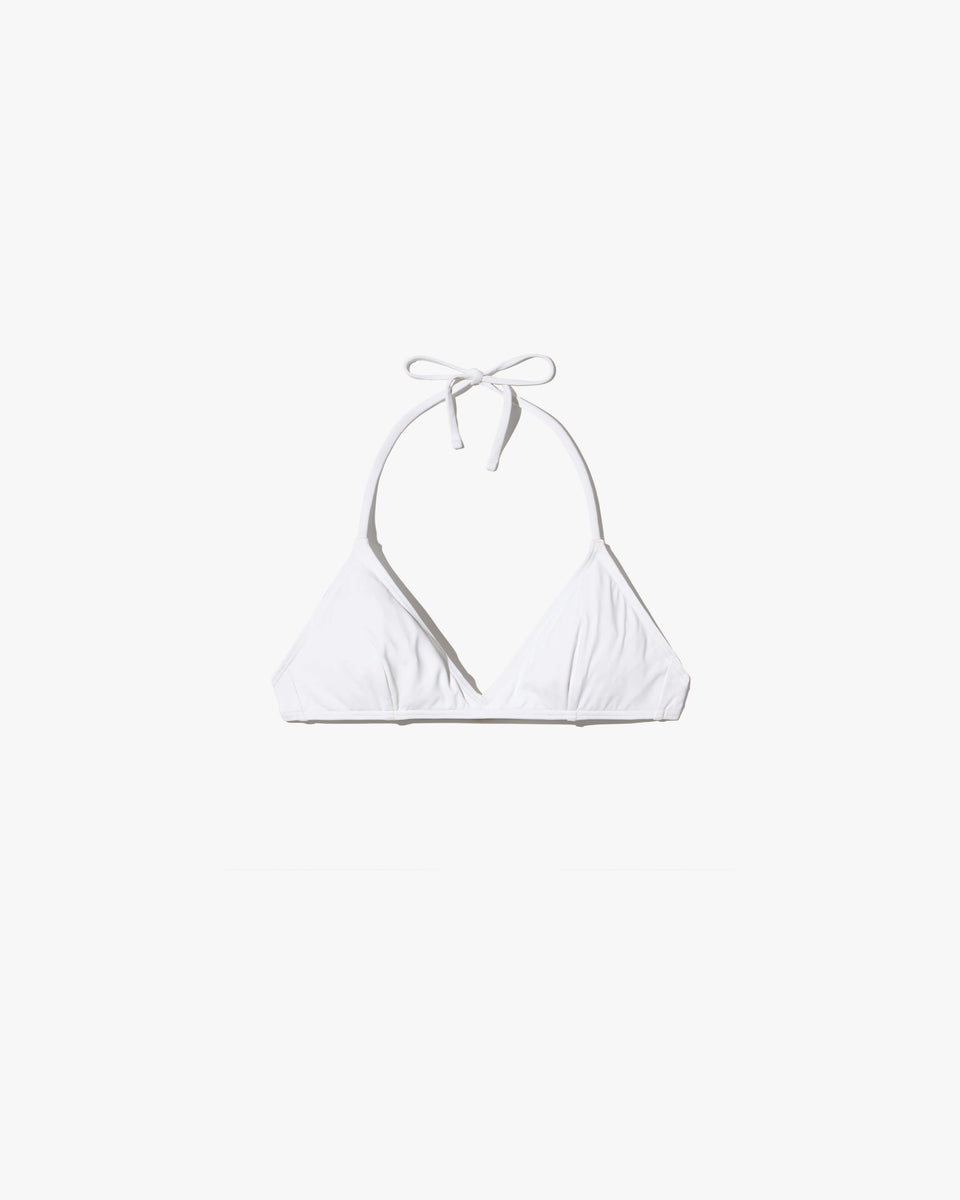 TRIANGLE BIKINI TOP IN WHITE