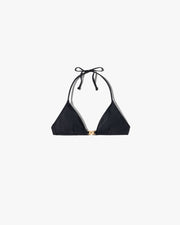TRIANGLE HARDWARE BIKINI TOP IN BLACK