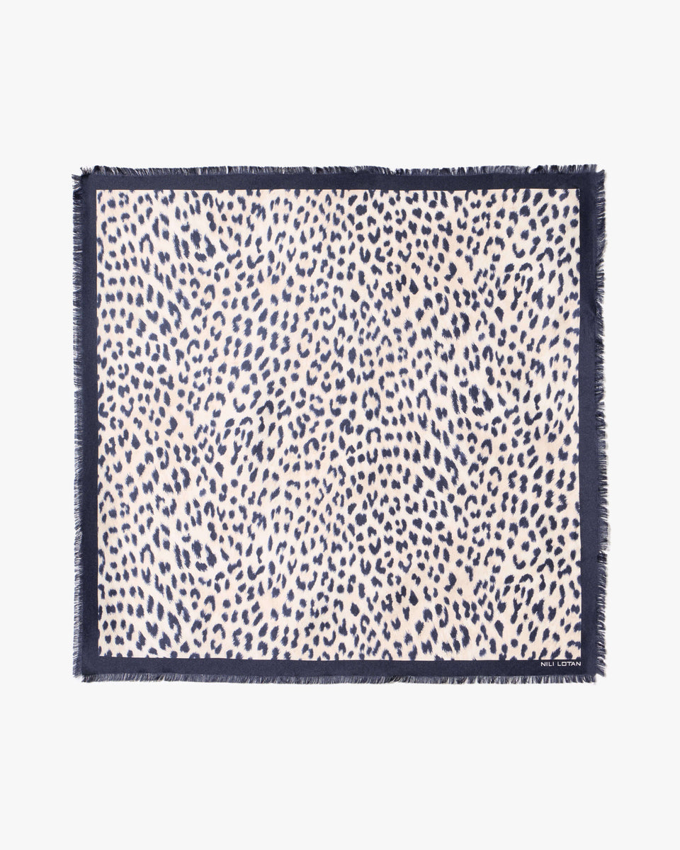 CHEETAH SILK TWILL SCARF IN CHEETAH PRINT