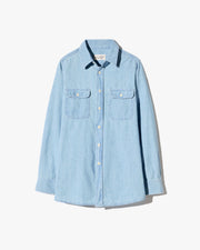 DAVINA DENIM SHIRT IN INDIGO CHAMBRAY WASH