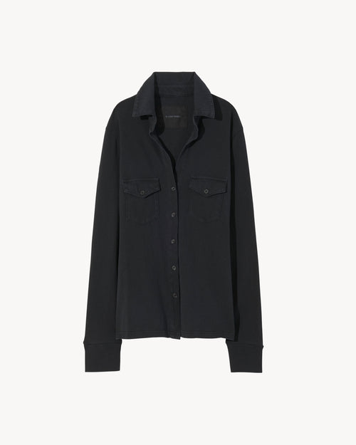 LIAM SHIRT IN JET BLACK