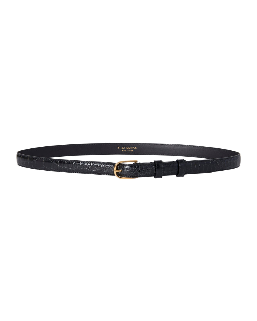 JANE'S BELT - CROC EMBOSSED CALFSKIN