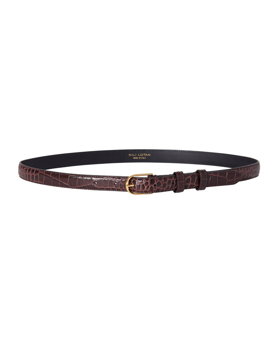JANE'S BELT - CROC EMBOSSED CALFSKIN