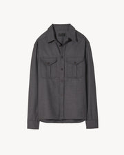 CHRISTOPHE SHIRT IN CHARCOAL MELANGE