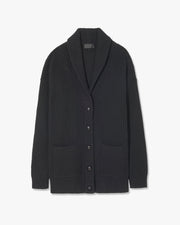 SOMAC CASHMERE CARDIGAN IN BLACK