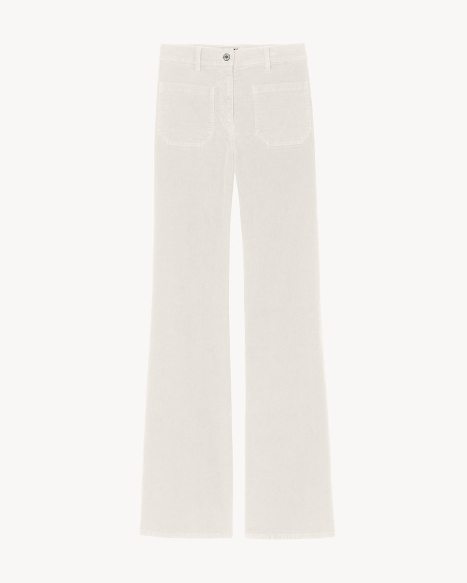 FLORENCE CORDUROY PANT IN WINTER WHITE